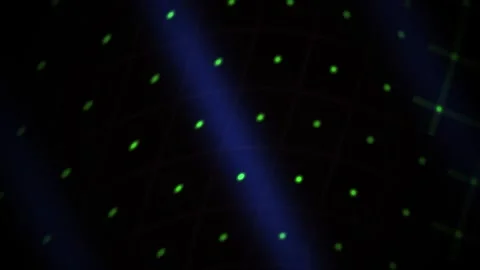 Glowing green lights on black background. Stock Footage 340021461
