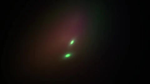 Glowing Green Lights in Dark Space. Stock Footage 340021247