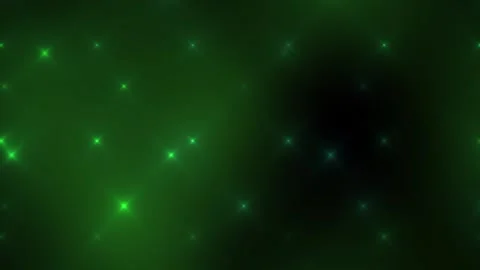 Glowing green lights in darkness. Stock Footage 340021421