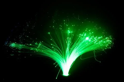Glowing Green Lights Stock Photos