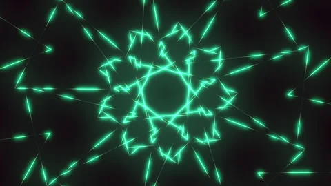 Glowing green line pattern futuristic and high-tech circle design Stock Footage 278071563