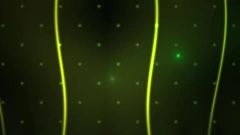 Glowing green lines and dots on dark background. Stock Footage 337465761