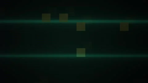 Glowing green lines and squares technology. Stock Footage 340021706