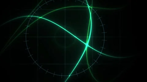 Glowing green lines on black background. Stock Footage 334680662