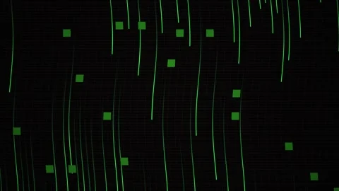 Glowing green lines on black background. Stock Footage 340022010