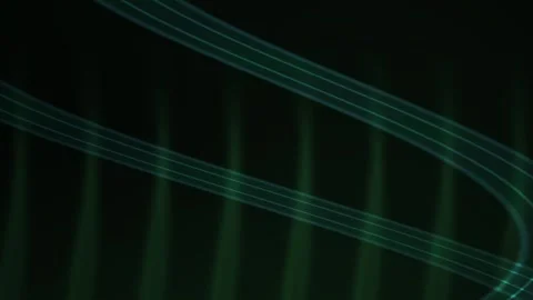 Glowing green lines on dark background. Stock Footage 336697278