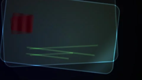 Glowing green lines on screen. Stock Footage 340022082