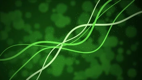 Glowing green lines sway in a seamless loop Vidéo 341665729