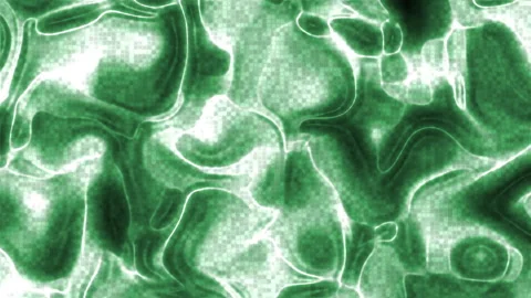 Glowing green liquid waves light bright neon plasma digital grid pattern effect. Stock Footage 335337254