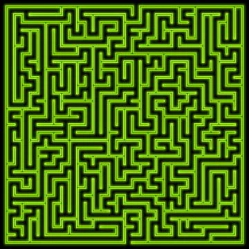Glowing green maze Stock Illustration