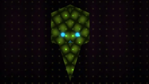 Glowing green microorganism under microscope. Stock Footage 337509790