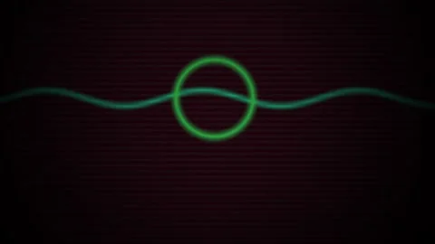 Glowing green neon circle line intersection. Stock Footage 334526024
