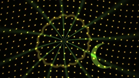 Glowing green neon dreamcatcher web. Stock Footage 340022264