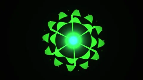 Glowing Green Neon Light Design Element. Stock Footage 335519944