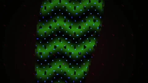 Glowing green neon light pattern. Stock Footage 334879368