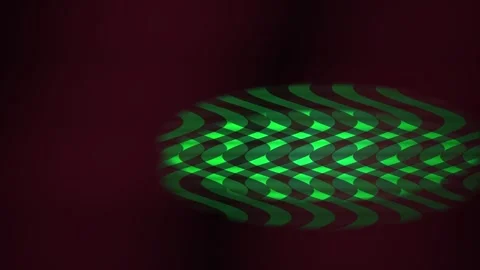 Glowing green neon light pattern on dark background. Stock Footage 337465959
