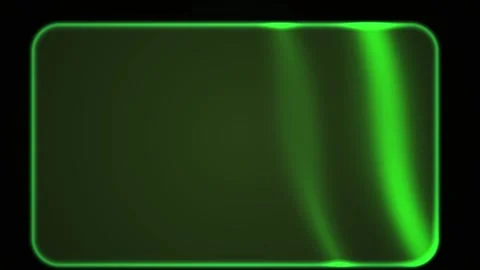 Glowing green neon light rectangle frame. Stock Footage 340022498