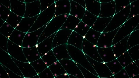 Glowing green network lines and dots. Stock Footage 340023140