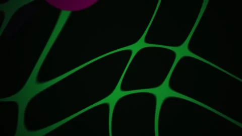 Glowing green network pattern on black background. Stock Footage 335520479