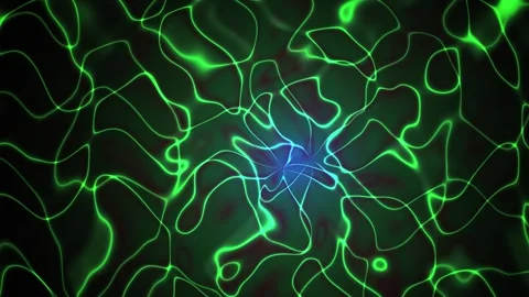Glowing green neuron network background. Stock Footage 340023147