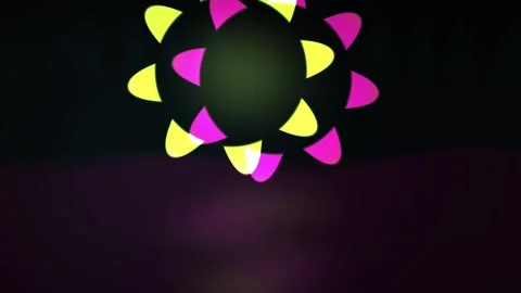 Glowing green orb with colorful triangular lights. Stock Footage 336234464
