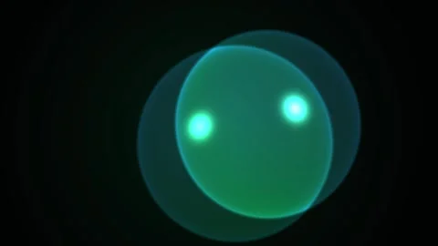 Glowing green orb with reflection light. Stock Footage 340023075