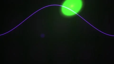 Glowing Green Oval Moving Downward. Stock Footage 334685934