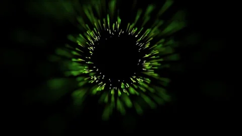 A glowing green particle ring Stock Footage 343335098