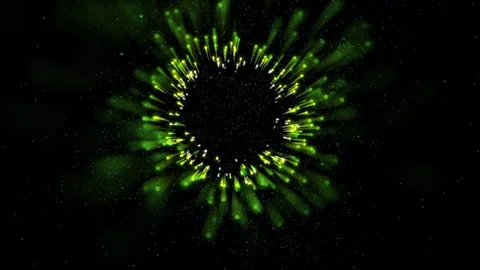 A glowing green particle ring Stock-Footage 343335152