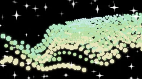 Glowing Green Particles on Black Background. 스톡 동영상 330281604