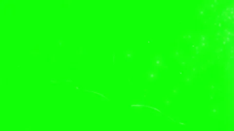 Glowing green particles floating across vibrant background with wave motion 動画素材 345217268