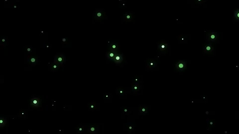 Glowing green particles floating and twinkling on dark for award, ceremony Stock Footage 333973870