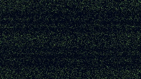 Glowing green particles floating on dark background, abstract digital motion Stock Footage 333157140