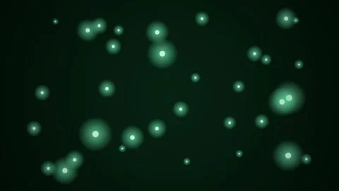 Glowing Green Particles Floating on Dark Background Motion Graphics Видео 348061585