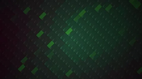 Glowing green pixels on dark background with white space. Stock Footage 335520703