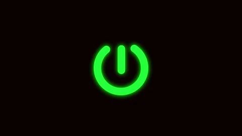 Glowing green power button animation 4k ultra hd digital interface technolo.. Stock Footage 321444941