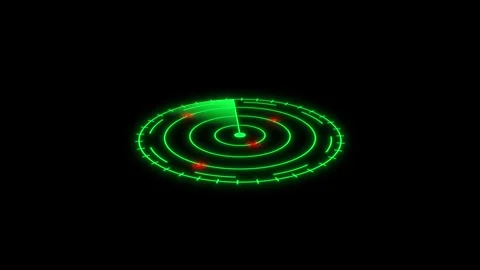Glowing green radar scanner interface 스톡 동영상 305905129