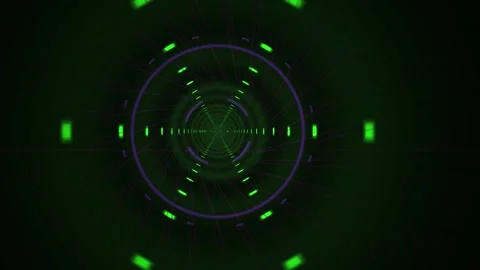 Glowing green radar screen display. Stock Footage 334671616