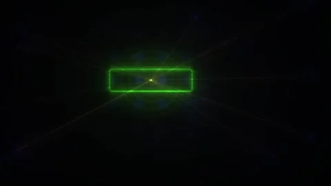 Glowing green rectangle on black background. Stock Footage 334526379
