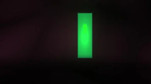 Glowing green rectangle on dark background. Video stock 337466338