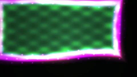Glowing green rectangle with purple border on black background. Stock Footage 335520571
