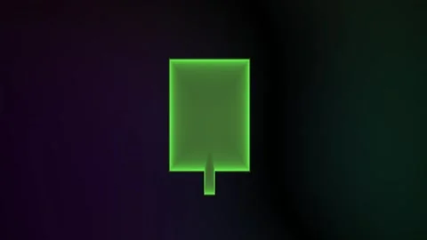 Glowing green rectangle with stick. Stock Footage 337466340