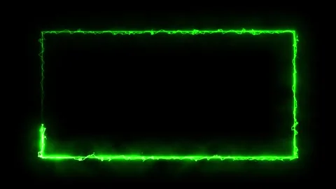 Glowing Green Rectangular Energy Frame abstract border Video stock 317452685