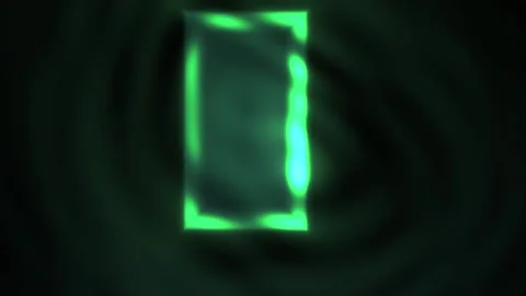 Glowing green rectangular light shapes. Stock Footage 334338504