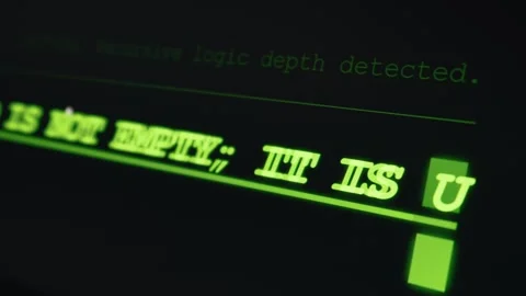 Glowing Green Retro Computer Terminal Displaying Ai System Scan on Dark Screen Stock Footage 334733145