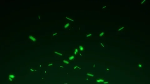 Glowing Green Sci-Fi Particles Rushes Up On Black Blinking Background 스톡 동영상 121646290