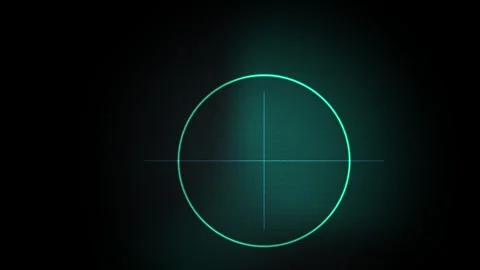 Glowing green scope sight target circle. Stock Footage 334338597