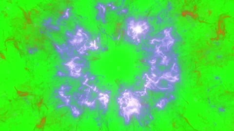 Glowing green screen with orange abstract motion Stock Footage 337819018