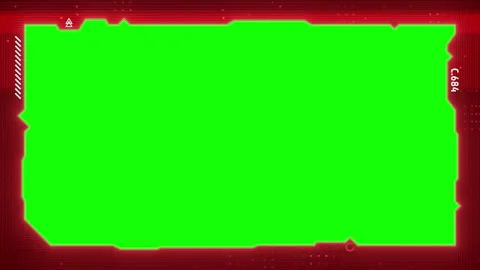 Glowing green screens with red circuit board background Video stock 337449600