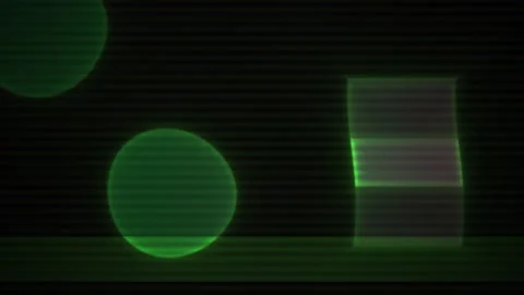 Glowing green shapes on black background. Stock Footage 335520873
